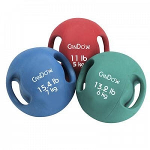Fabrication Enterprises CanDo Soft Pliable Medicine Balls - MEDICINE BALL, MOLDED HANDLE, 8.8 LBS - 10-3281