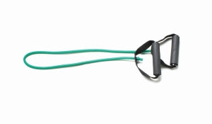 Fabrication Enterprises Inc CanDo Exercise Tubing with Handles - TUBING, EXERCISE, W/HANDLES, 36", GREEN, LVL4 - 10-5553