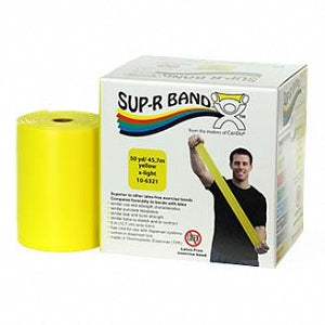 Fabrication Enterprises Inc Sup-R Band Exercise Bands - SUP-R BAND, 50YD, YLW, LTX FREE, LVL2 - 10-6321