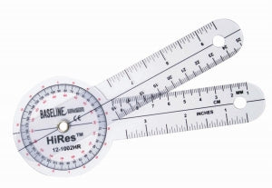 Fabrication Enterprises Baseline Plastic Goniometers - 360° Plastic Goniometer, 6" - 12-1002HR