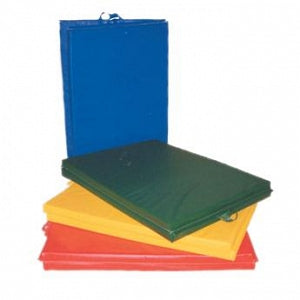 FEI CanDo Center-Fold Exercise Mats with Handles - CanDo Center-Fold Exercise Mat with Handles, 2" Polyurethane Foam, 4' x 6', Red - 38-0200