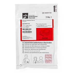 Medline Defibrillator Pads - Physio-Control Compatible Adult Radiotransparent Defibrillator Pad with Leads-In Packaging - MDSPHY200