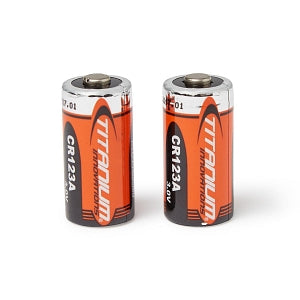 Riester Titanium Innovations CR123A 3V Lithium Battery - 3V Lithium Battery, 2/Pack - RAYRL123AB