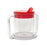 Providence Spillproof Container LLC Spillproof Cup with Volume Markings - MUG, 2 HANDLE, RED LID, CLEAR, 9OZ - PSC49R