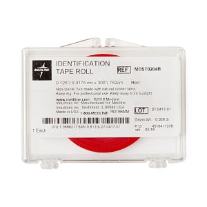 Medline 1/8" Instrument ID Tape Rolls - Instrument ID Tape Roll, Red, 1/8" Wide - MDST0204B