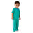 Medline Behavioral Health Apparel - Pediatric Pants with Elastic Strips, Green, Size XS - MDT011485BHXS