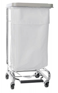 Medline 200 Denier Nylon Hamper Bags - Nylon Hamper Bag with Drawcord, Orange, 18" - MDT021348ORG