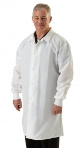 Medline Men's ResiStat Lab Coat without Pockets - ResiStat Men's Lab Coat, No Pockets, White, Size XL - MDT046805NPXL