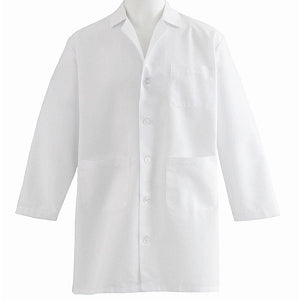 Medline Unisex / Men's SilverTouch Staff Length Lab Coat - Men's Silvertouch Staff-Length Lab Coat, Size 42 - MDT12WHTST42E