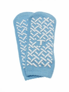 Medline Single-Tread Slippers - Single-Tread Patient Slippers, Teal, Toddler - MDT211218T