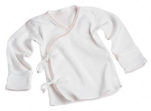 Medline Tie-Side Infant Shirts - Baby Shirt with Mitten Cuffs, Tie-Side, 3 Month - MDT2112751