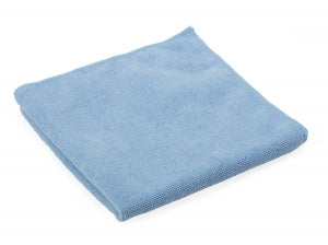 Medline Microfiber Cleaning Cloths - Microfiber Cleaning Cloth, 16" x 16", Medium-Weight, Blue - MDT217645