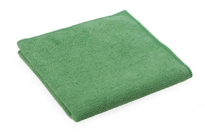 Medline Microfiber Cleaning Cloths - Microfiber Cleaning Cloth, 16" x 16", Medium-Weight, Green - MDT217848