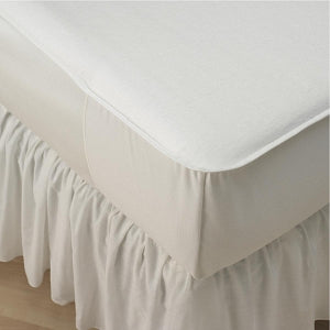 Medline Unbleached 50/50 Blended Mattress Covers - Mattress Pad, Unbleached, 50% Cotton/50% Polyester Blend, 36" x 76", 24/Case - MDT219332WS
