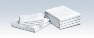 Medline Percale Contour Sheets - Percale Contour Sheet, White, 54" x 75" x 9", 2 doz. - MDTCS5P75F