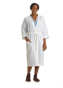Medline Patient Robes - Waffle Weave Patient Robe, FLH, 1 Size Fits Most - MDTHR8W04WHI