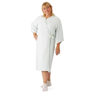Medline Micro-Suede Patient Apparel - Micro-Suede Mammography Patient Robe, Sage Green, One Size Fits Most - MDTHR9R04GRN