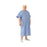 Medline Hyperbaric Patient Gowns - 100% Cotton Hyperbaric Patient Gown, Blue, Size 3XL - MDTOG5RTSHPB