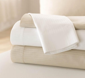 Medline Feels Like Home Premium Reverse Sateen Pillowcases - T310 Percale Pillowcase, Reverse Sateen, White, 42" x 46" - MDTPC9B46WRS