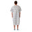 Medline Blended IV Gowns - Patient IV Gown with IV Sleeve Side Ties, Metal Snaps, Modern, White, One Size Fits Most - MDTPG5ITSMOW
