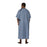 Medline Blended IV Gowns - Patient IV Gown with KM80 Plastic Snaps, Blue Triangle Print, One Size Fits Most - MDTPG5ITSTRB
