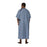 Medline Blended IV Gowns - Patient IV Gown with IV Sleeve, Side Ties, Plastic Snaps, Blue Triangle Design, One Size Fits Most - MDTPG5ITSTRI