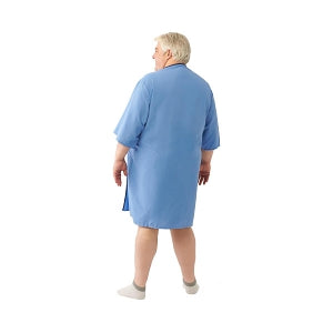 Medline Front-Opening Exam Patient Gowns - PerforMAX Front-Opening Exam Gown, Blue, Size 2XL/3XL