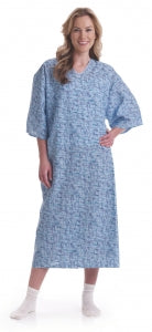Medline PerforMAX Patient Gowns - PerforMAX Patient Gown, Cascade Blue Print, One Size Fits Most - MDTPG7RTSCAB