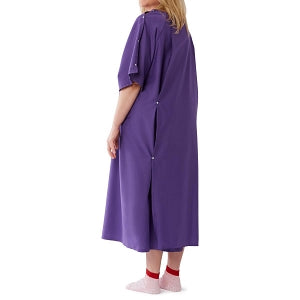 Medline Behavioral Health Apparel - IV Gown with KM80 Plastic Snaps, Purple - MDTSG5IABPRP