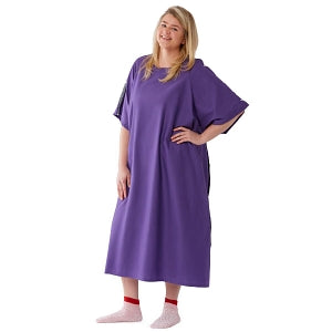 Medline Behavioral Health Apparel - IV Gown with KM80 Plastic Snaps, Purple - MDTSG5IABPRP