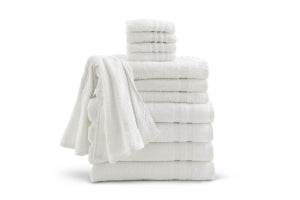 Medline Medline Interblend Washcloths - Blended Terry Washcloth, White, 12" x 12", 0.75 lb./Dz., 10 Dz. - MDTWC4B12SZ