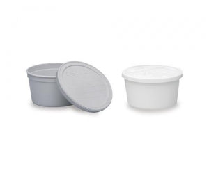 Inteplast Group Specimen Lids - Specimen Container with Lid, Gray, 8 oz. - 02726A