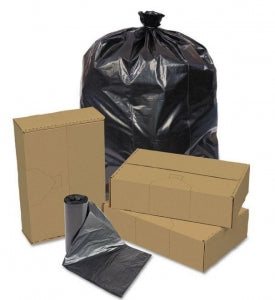 Medegen Zip-Closure Specimen Transport Bags with Pouch - Biohazard Bags, Buff / Black, 1.8 Mil, 38" x 47", 44 gal. - 864