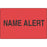 Label Paper Permanent Name Alert 4" X 2 5/8" Fl. Red 500 Per Roll