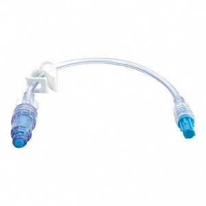 BD Kink Resistant Extension Sets - Kink-Resistant IV Extension Set with MaxPlus Clear Needle-Free Connector, Removable Slide Clamp, Male Spin Lock, 8", 1.2 mL Priming Volume, Non-DEHP - MP9081-C