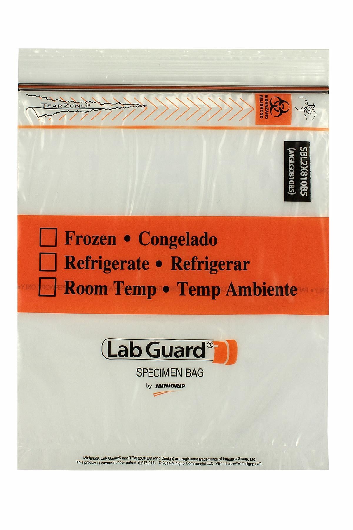 Inteplast Lab Guard Reclosable Biohazard Bags - Lab Guard Specimen Bio ...