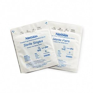 Medgluv NitriSkin Powder-Free Nitrile Glove Pairs - NitriSkin Powder-Free Nitrile Exam Gloves, Sterile Pairs, Size M - MGSE552M