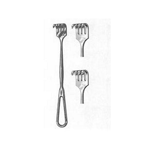 Miltex VOLKMAN Finger Retractors - Volkman Finger Retractor, U. S.A Pattern, Ring Handle, 4 Sharp Prongs - 11-548