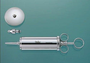 Miltex Metal Ear Syringe - Metal Ear Syringe, with Shield, 2 oz., Chrome Plated - 19-381
