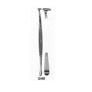 Miltex MORRISON-HURD Tonsil Dissector - Morrison-Hurd Tonsil Dissector and Pillar Retractor, Flat Handle, Serrated Blades, 9", 8 x 25 mm - 22-856