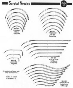 Miltex Post Mortem Surgical Needle - Post Mortem Surgical Needle, Double Curved - MS1295-1