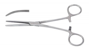 Miltex VANTAGE Hemostatic Forceps - Vantage Rochester-Pean Forceps, 7-1/4", Curved - V97-140