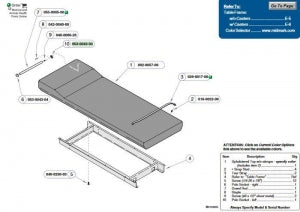 Midmark Ritter 203 Treatment Table - 203 Treatment Table Paper Towel Holder, Left Hand, Complete Circle - 053-0043-03