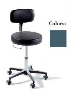 Midmark 277 Series Air Lift Pneumatic Exam Stool - Midmark 277 Series Air Lift Pneumatic Exam Stool, 21-1/2" Aluminum Base, Glides, Dusty Blue - 277-003-233