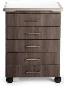 Midmark Corp Mobile Treatment Cabinet M5 - Mobile Treatment Cabinet, M5, Soft-Edge Handles, Storm - M51B.802.SEH