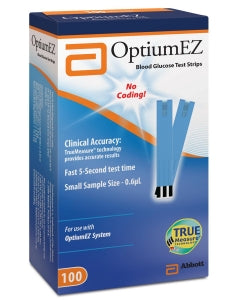 Abbott Optium EZ Blood Glucose System - Optium EZ Glucose Test Strips, 100-Pack - 7104201