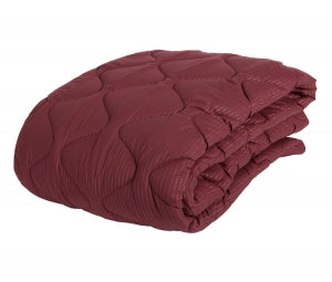 Medline Suede Touch Throw Quilts - Suede-Touch Quilted Bedspread, Twin, Throw Style, Zinfandel Red - MITQSQZINT