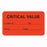 MarketLab Clerical Medical Labels - LABEL, CRITICAL VALUE, FLUORESCENT ORANGE - 0336