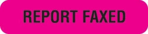 MarketLab Clerical Medical Labels - LABEL, REPORT FAXED, FLUORESCENT PINK - 0353