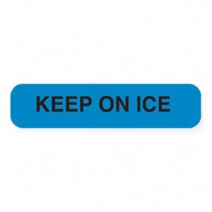 MarketLab Phlebotomy / Specimen Receiving Labels - LABEL, KEEP ON ICE, SKY BLUE - 0367